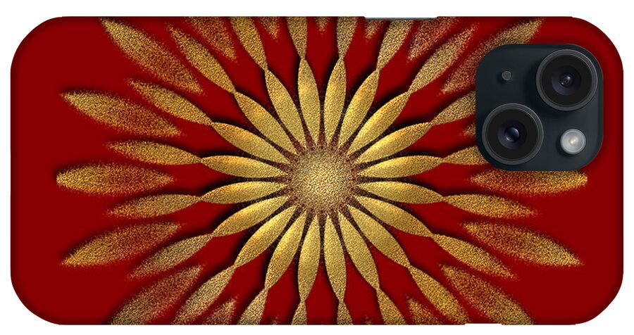 #rgiada iPhone Case featuring the digital art Abstract art - Sunflower2 by RGiada by Giada Rossi