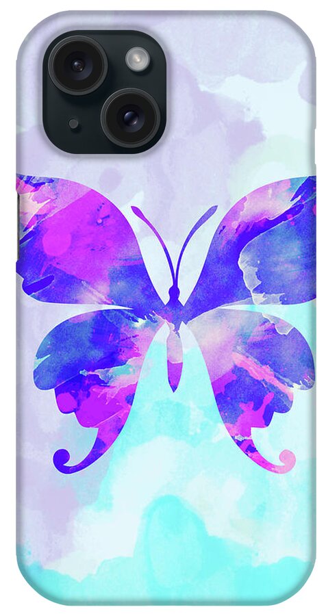 Abstract iPhone Case featuring the digital art Abstract Butterfly by Amir Faysal
