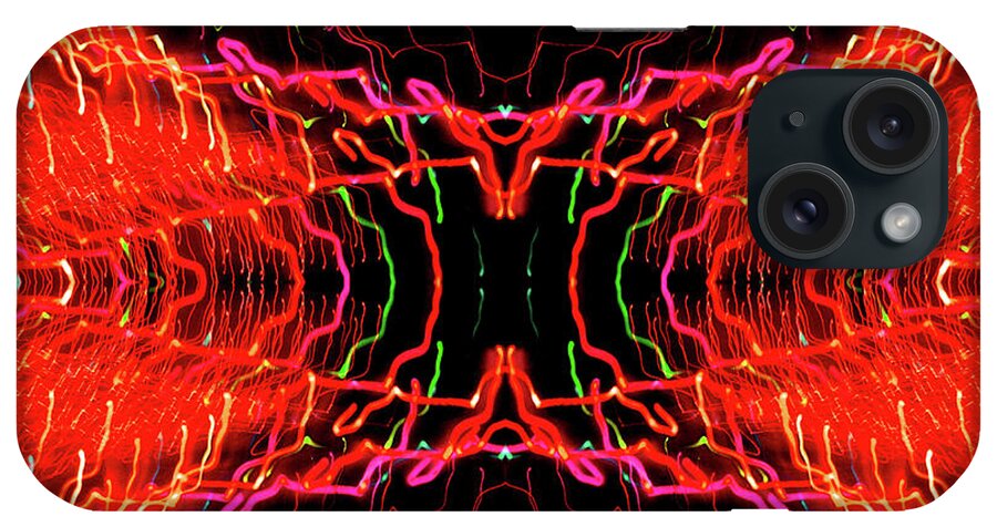 Inspiration iPhone Case featuring the photograph Abstract Christmas Lights #174 by Barbara Tristan