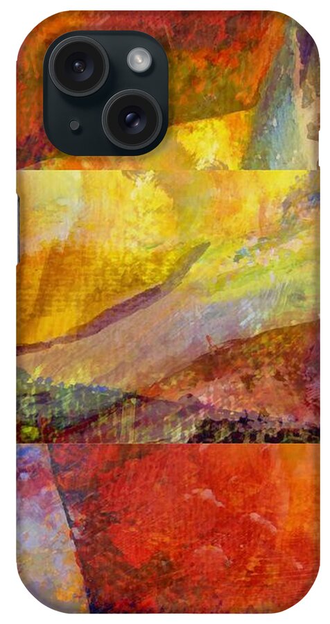 Abstract Collage iPhone Case featuring the painting Abstract Collage No. 3 by Michelle Calkins