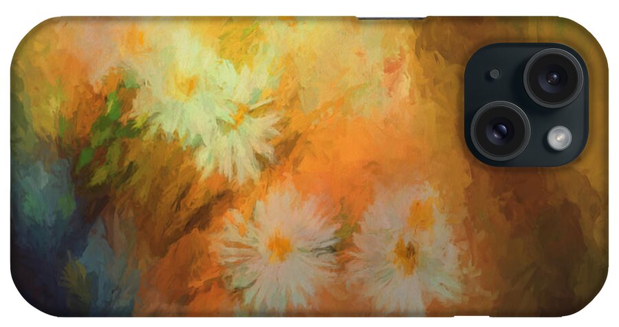 Flower iPhone Case featuring the painting Abstract Daisy by Jim Hatch