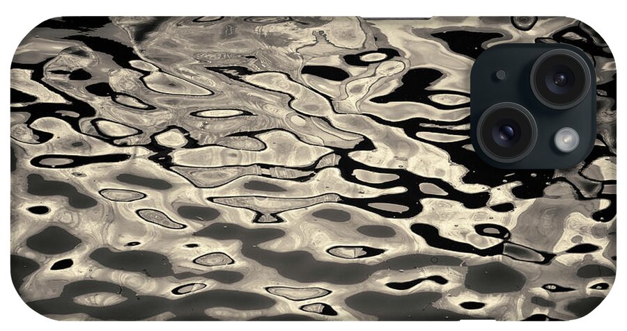 Abstract iPhone Case featuring the photograph Abstract Dock Reflections I Toned by David Gordon