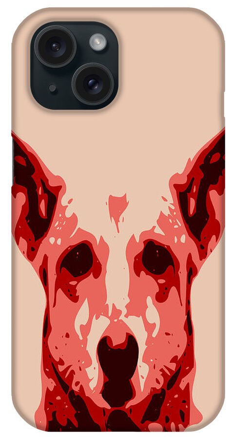 Dog iPhone Case featuring the digital art Abstract Dog Contours by Keshava Shukla