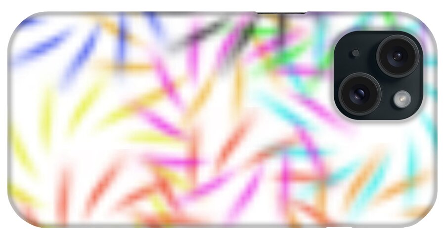 Abstract iPhone Case featuring the digital art Abstract Fireworks by Susan Stevenson