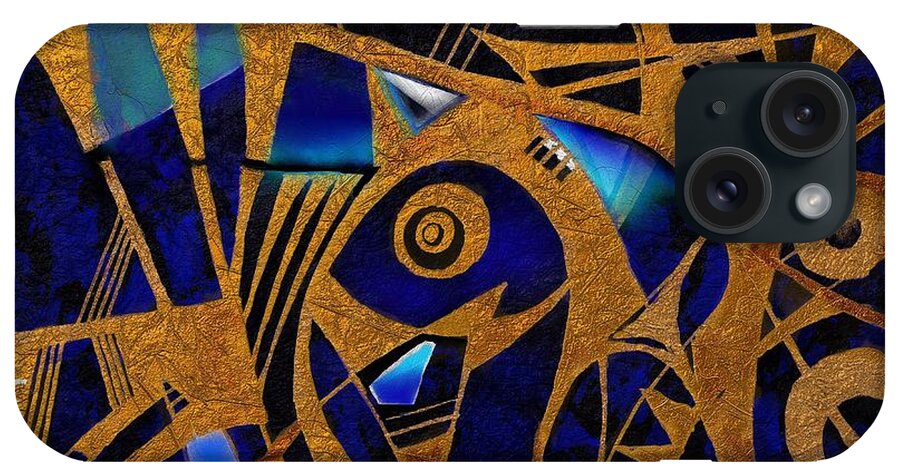 Abstract Painting iPhone Case featuring the painting Abstract Forms No.2 by Wolfgang Schweizer