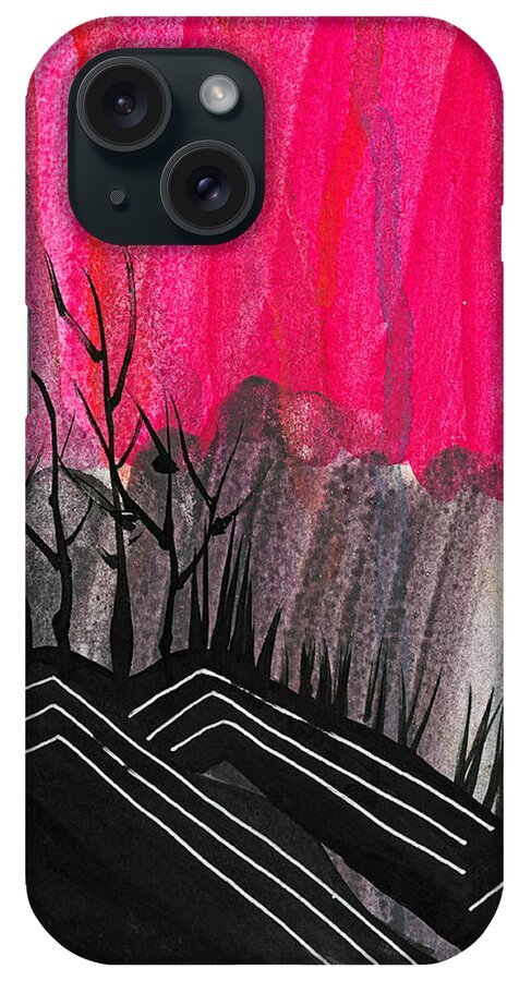 Landscape iPhone Case featuring the painting Abstract Hills 1 by Tonya Doughty