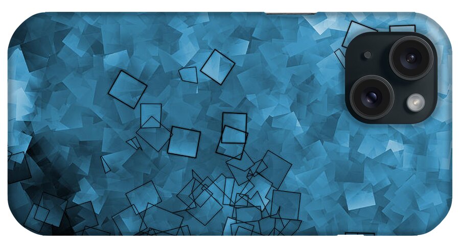 Abstract iPhone Case featuring the photograph Ice Blue - Abstract Tiles No15.819 by Jason Freedman