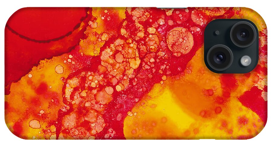 Red iPhone Case featuring the painting Abstract Intensity by Nikki Marie Smith
