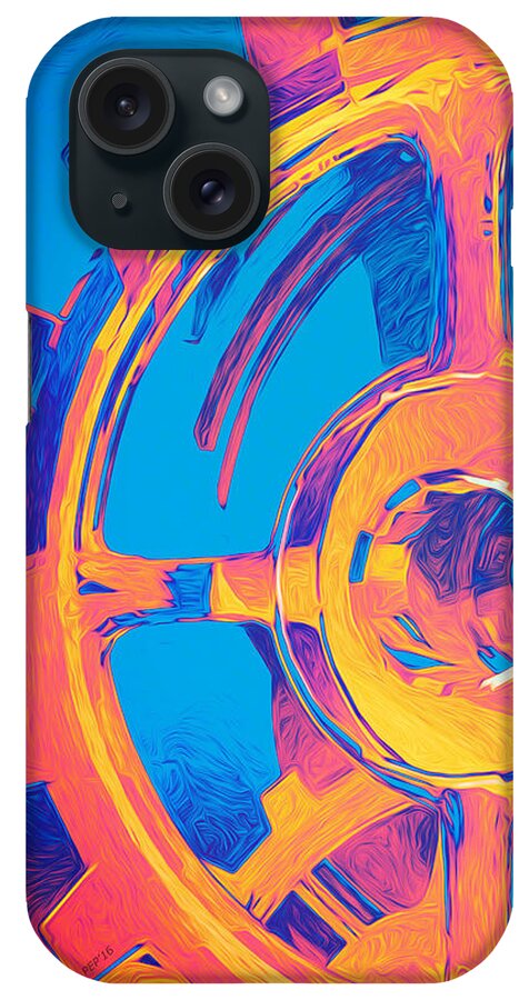 Surreal iPhone Case featuring the digital art Abstract Macro Gears by Phil Perkins