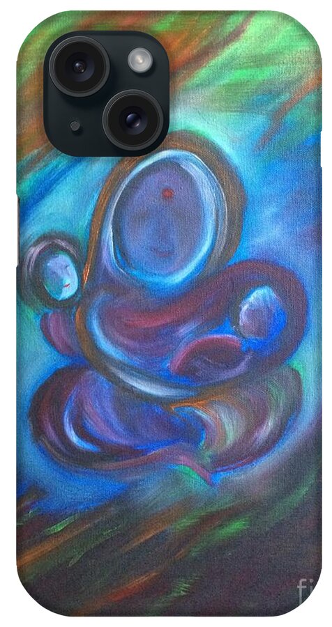 Mother iPhone Case featuring the painting Abstract Mother by Brindha Naveen