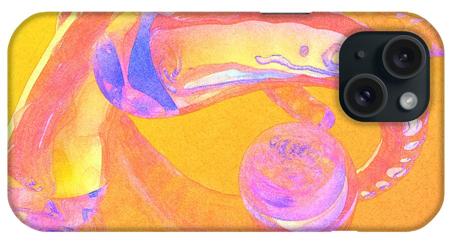 Glass iPhone Case featuring the painting Abstract Number 2 by Peter J Sucy