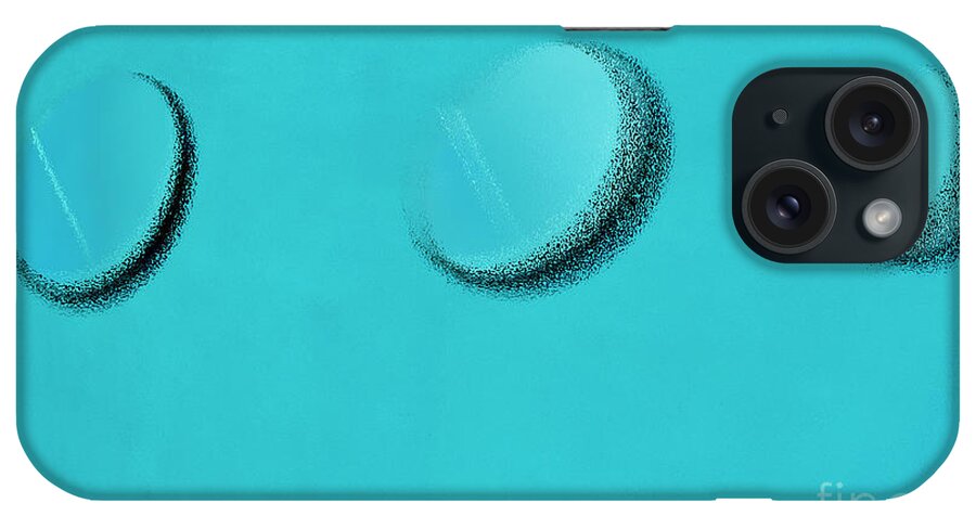 Abstract Orbs iPhone Case featuring the digital art Abstract Orbs by Wendy Wilton