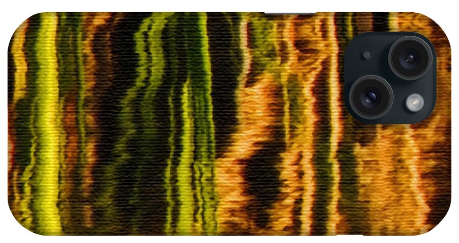 Abstract iPhone Case featuring the photograph Abstract Reeds Triptych Middle by Steven Sparks