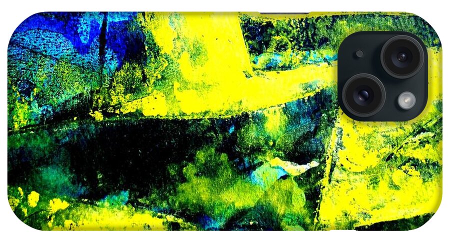 Abstract Landscape iPhone Case featuring the mixed media Abstract Scape by John Nolan