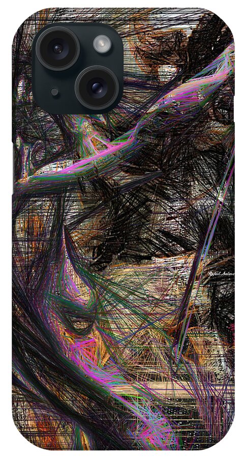 Rafael Salazar iPhone Case featuring the digital art Abstract Sketch 1334 by Rafael Salazar