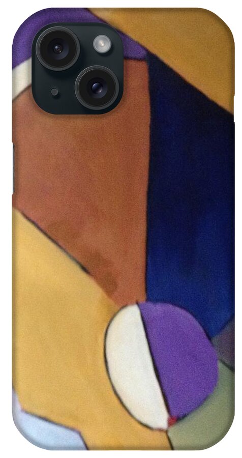 Abstract iPhone Case featuring the painting Abstract Square by Patricia Cleasby