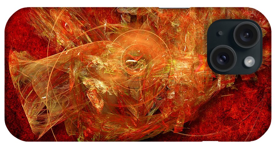 Red iPhone Case featuring the digital art Abstractfantasy No. 1 by Alexa Szlavics