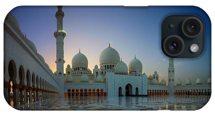 Abu Dhabi Grand Mosque iPhone Case featuring the photograph Abu Dhabi Grand Mosque by Ian Good