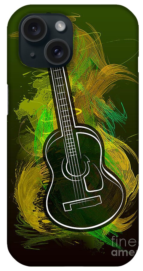 Acoustic iPhone Case featuring the digital art Acoustic Craze by Peter Awax