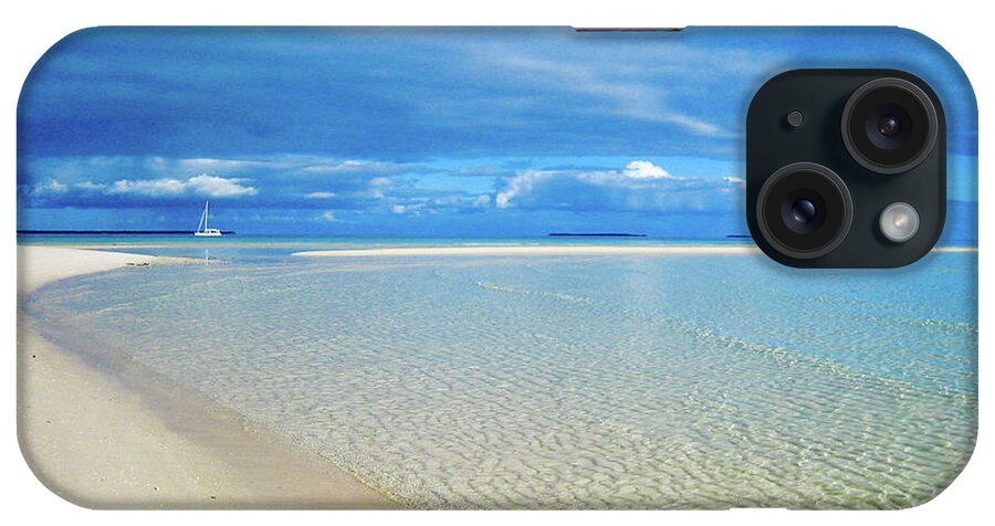 Beach iPhone Case featuring the photograph ADAGIO alone in Ouvea, South Pacific by Dorothy Darden