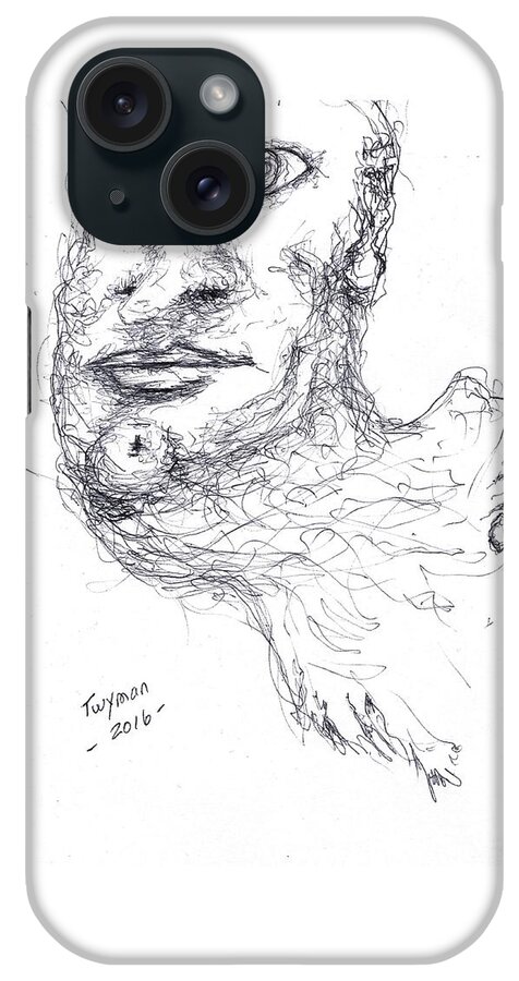 Man iPhone Case featuring the drawing Adrift by Dan Twyman