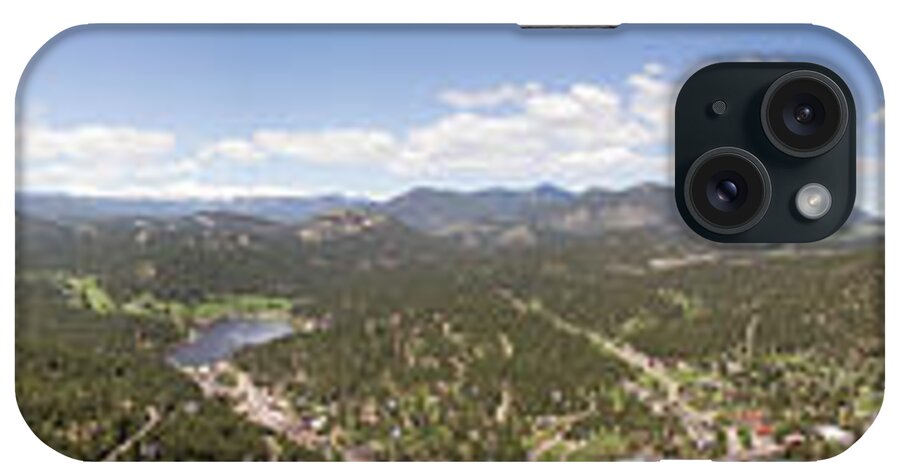 Landscape iPhone Case featuring the photograph Aerial Pano of Evergreen by Matt Swinden