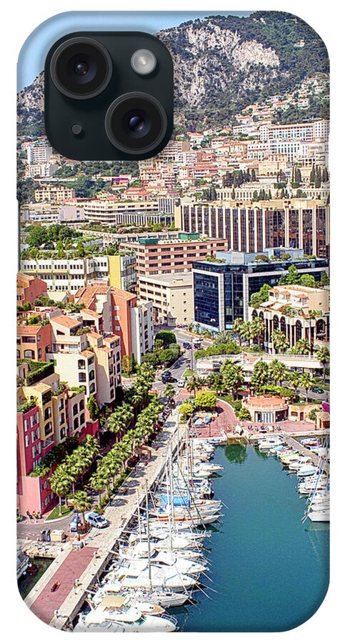 Monaco iPhone Case featuring the photograph Aerial view of Monaco by Chris Smith