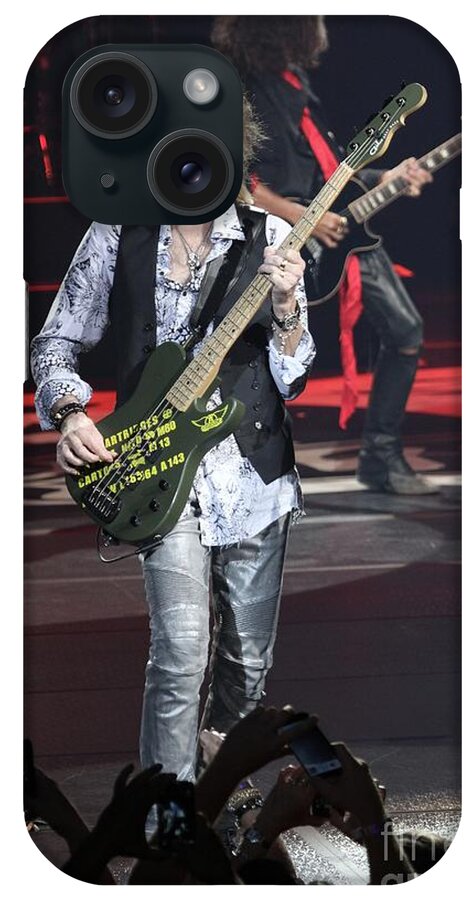 Bassist iPhone Case featuring the photograph Aerosmith - Tom Hamilton #1 by Concert Photos