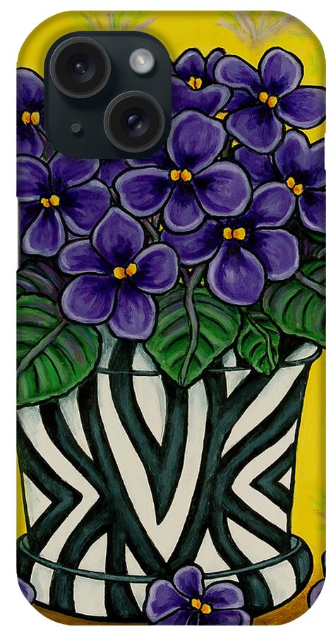 Violets iPhone Case featuring the painting African Queen by Lisa Lorenz