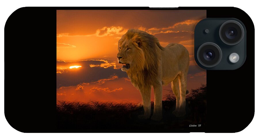 African Sunset iPhone Case featuring the photograph African Sunset by Larry Linton