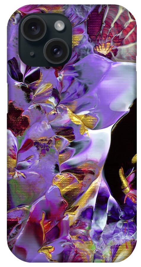 Fantasy iPhone Case featuring the painting African Violet Awake #2 by Nan Bilden