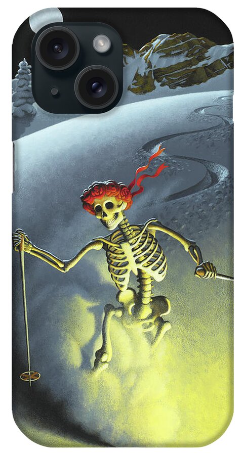 Ski iPhone Case featuring the painting After Hours by Chris Miles