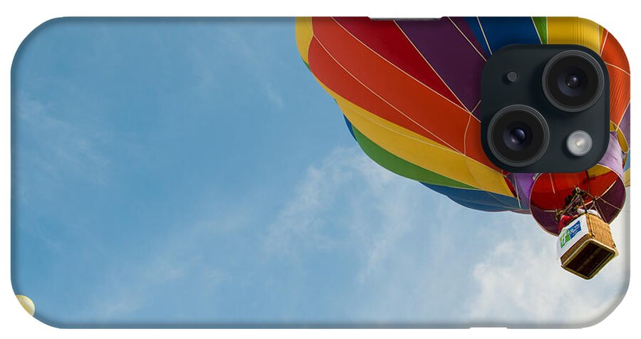 Hot Air Balloon iPhone Case featuring the photograph After liftoff by Stephen Holst