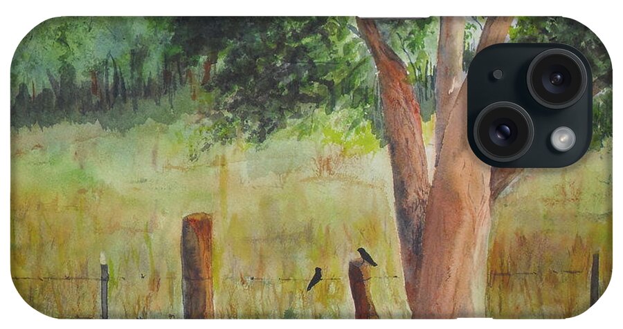 Landscape iPhone Case featuring the painting Afternoon Chat by Vicki Housel