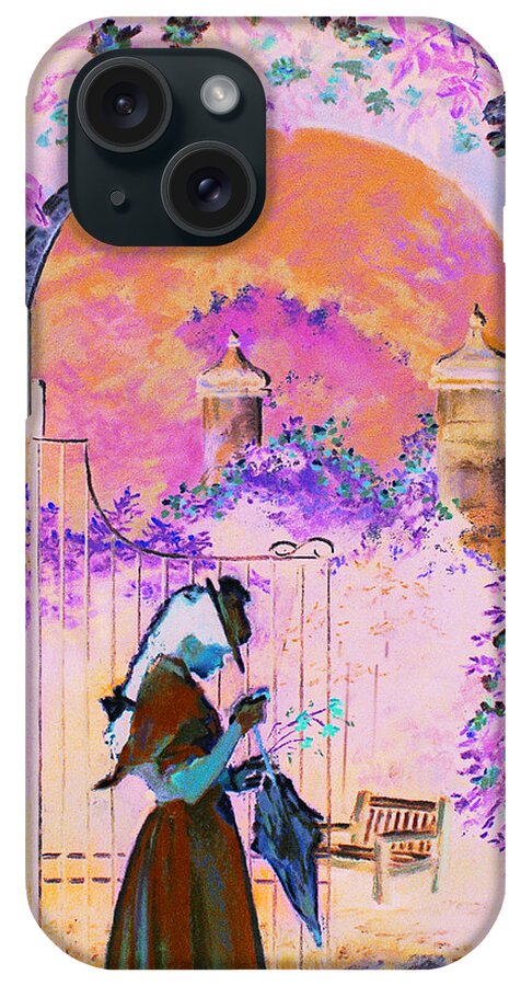 Rose iPhone Case featuring the painting Afternoon Stroll by Jean Hildebrant