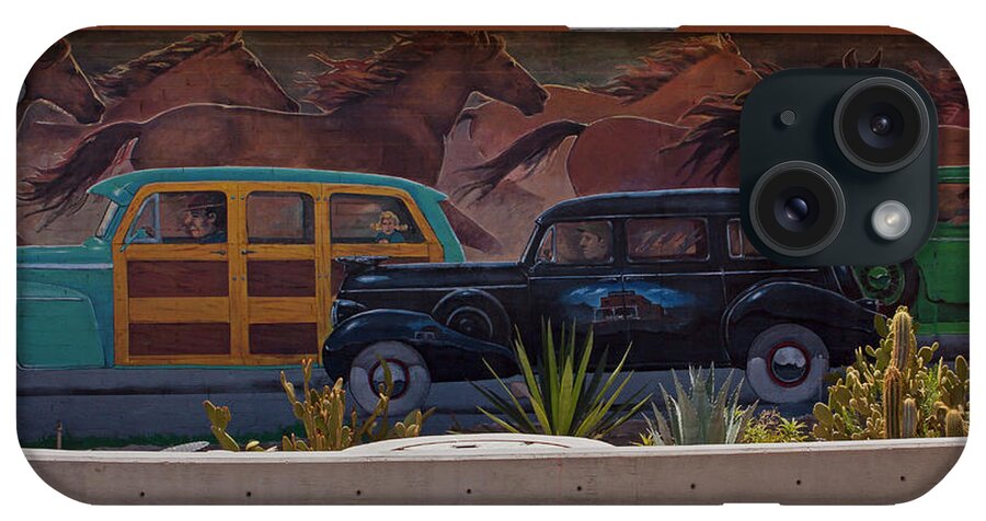 Mural iPhone Case featuring the photograph Against The Stampede-Signed-#1474 by J L Woody Wooden
