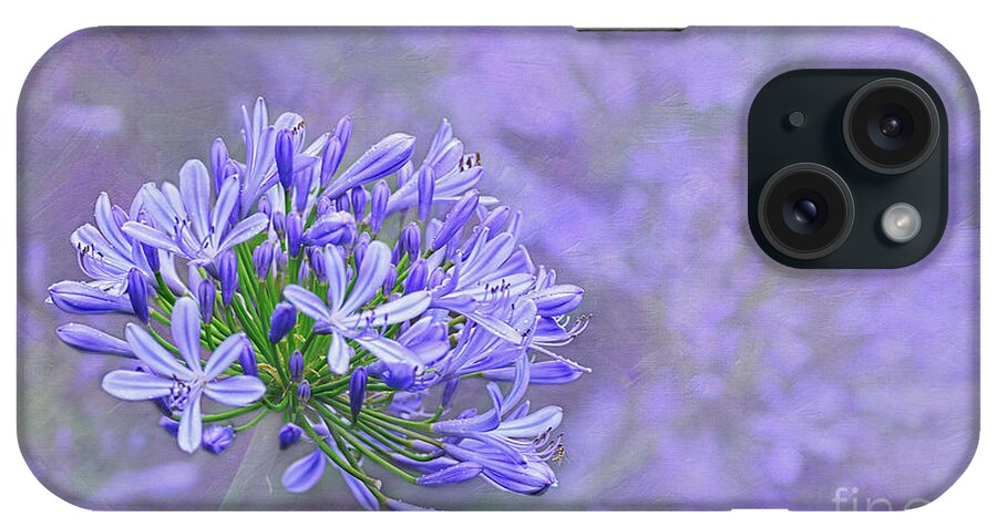 Photography iPhone Case featuring the photograph Agapantha Lilac Pastel by Kaye Menner by Kaye Menner