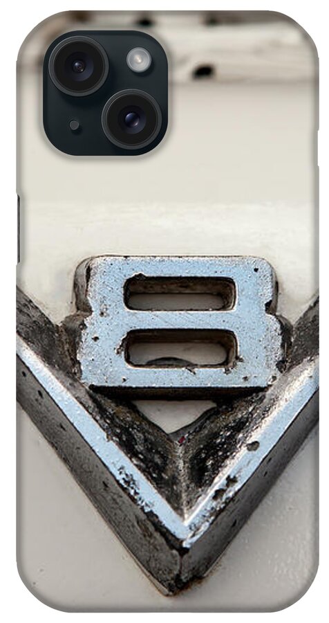 Hood Ornament iPhone Case featuring the photograph Aged V8 by Melinda Ledsome