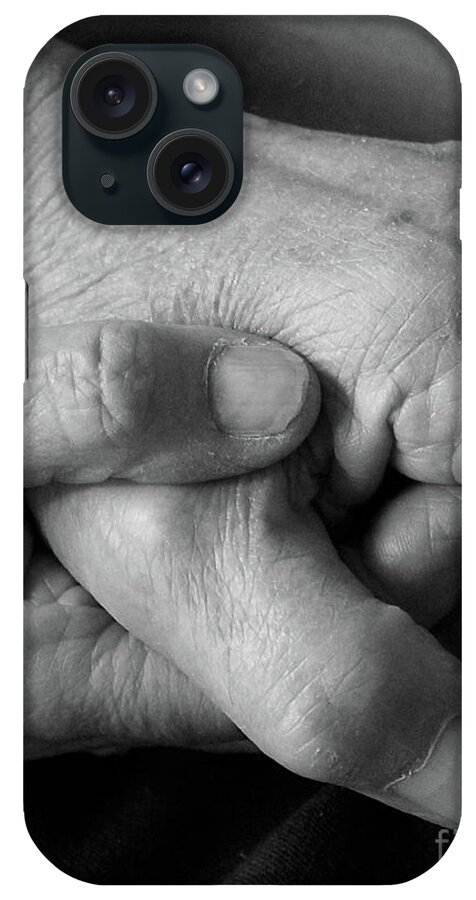 Black And White iPhone Case featuring the photograph Aging Together by Nina Silver