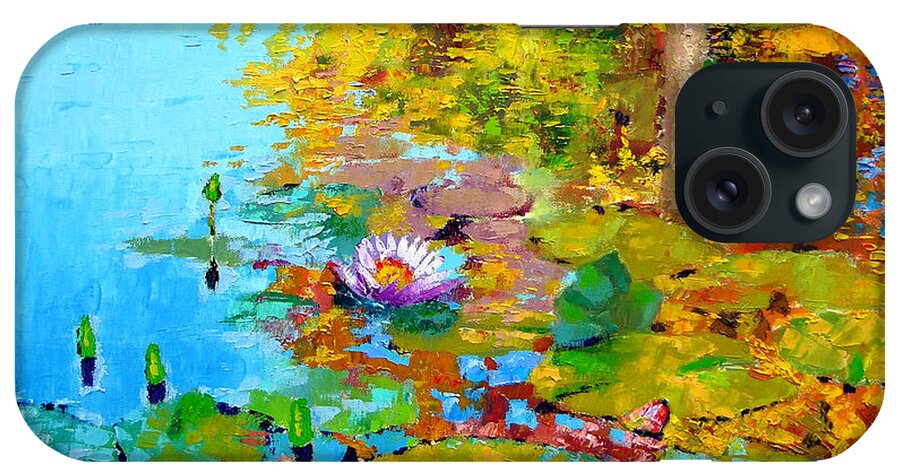 Fall iPhone Case featuring the painting Aglow With Fall by John Lautermilch