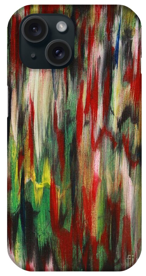 Abstract iPhone Case featuring the painting Agony by Jacqueline Athmann