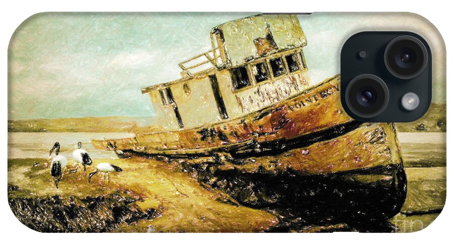 Wreck iPhone Case featuring the digital art Aground by Chris Armytage