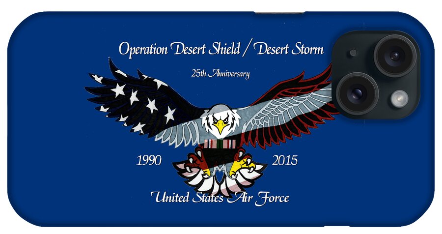 United iPhone Case featuring the drawing Air Force Desert Storm by Bill Richards