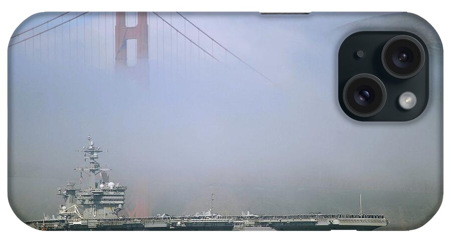 Aircraft Carrier iPhone Case featuring the painting Aircraft Carrier by Celestial Images
