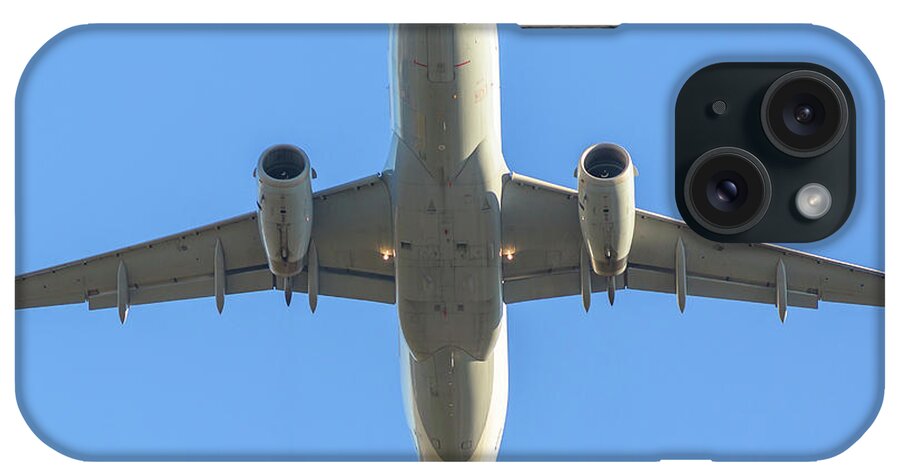 Aircraft iPhone Case featuring the photograph Airplane Isolated In The Sky by Benny Marty