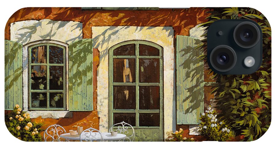 Landscape iPhone Case featuring the painting Al Fresco In Cortile by Guido Borelli