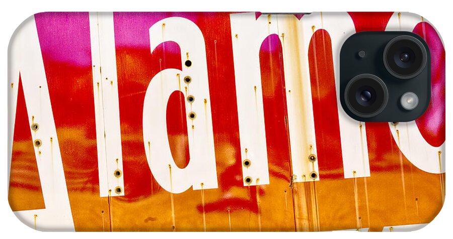 Alamo iPhone Case featuring the photograph Alamo Hotel Sign Abstract by Stephen Stookey