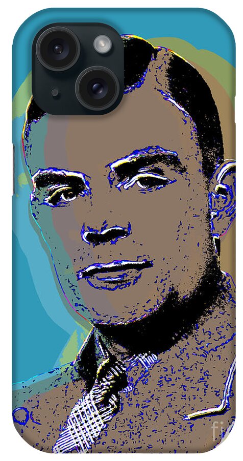 Turing iPhone Case featuring the digital art Alan Turing Pop Art by Jean luc Comperat