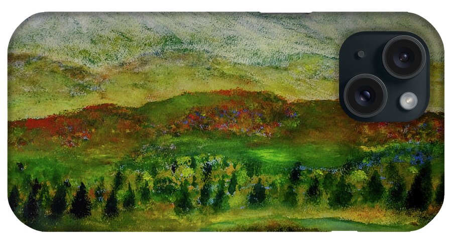 Mountains iPhone Case featuring the painting Alaskan Autumn by Dick Bourgault