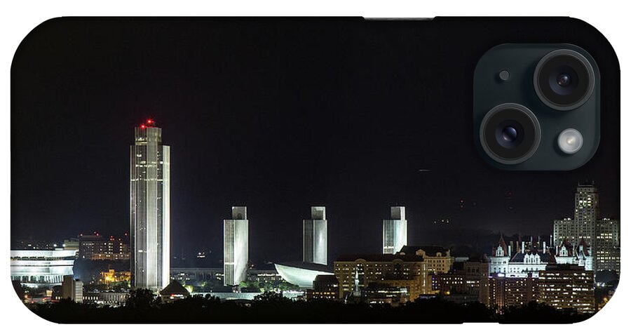 Skyline iPhone Case featuring the photograph Albany Skyline at Night by Rod Best